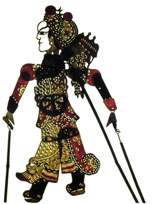 仙桃皮影戯影人（『民間美術』湖北美術出版社、1999）
